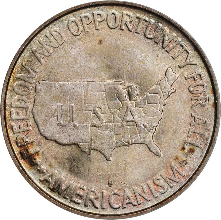 1953-S 50c Washington-Carver MS65 CAC thumbnail 2
