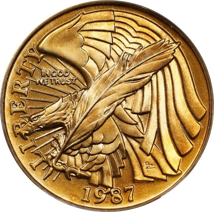1987-W G$5  Constitution Bicentennial MS thumbnail 4