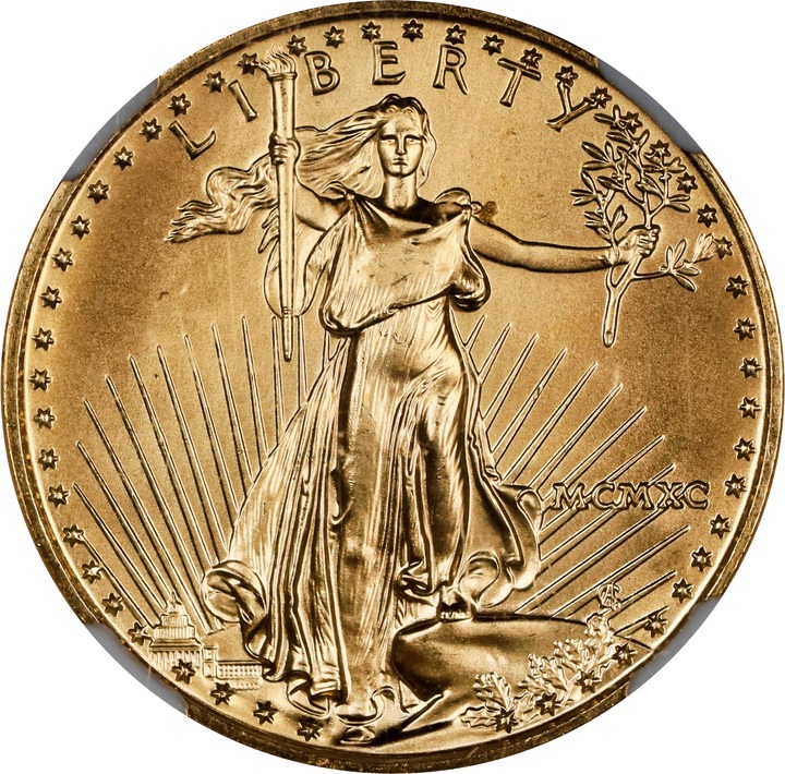 1990 $10  Gold Eagle MS thumbnail 11