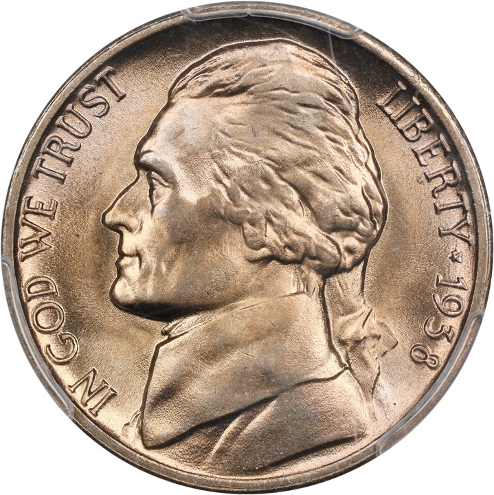 1938-D 5c Jefferson MS FS MS67 FS thumbnail 7
