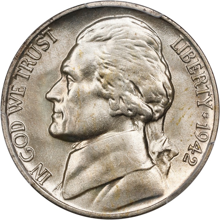 Image for 1942-P 5c Type 2, Silver MS FS MS67 FS