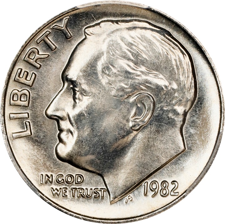 1982 No P 10c Strong Rims MS FB MS66 FB thumbnail 13