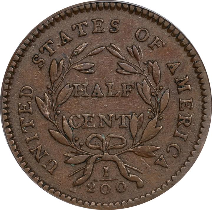 1794 1/2c MS BN VF20 BN thumbnail 2