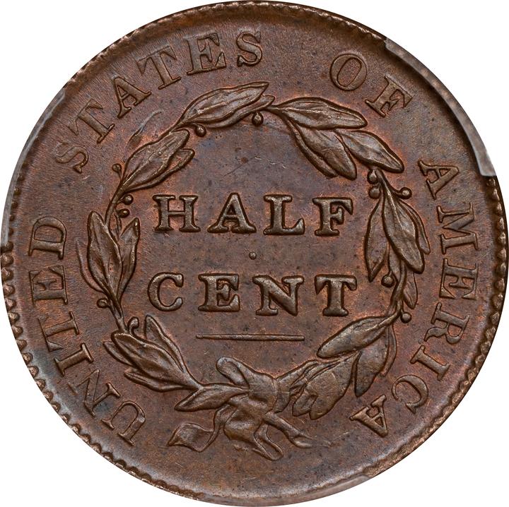 1825 1/2c MS BN MS64 BN thumbnail 2