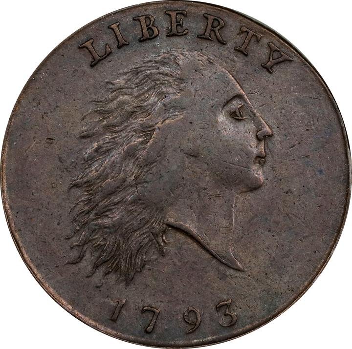 Image for Flowing Hair Cent 1c 1793, Chain Reverse, Chain Reverse MS BN [Type] XF40 BN