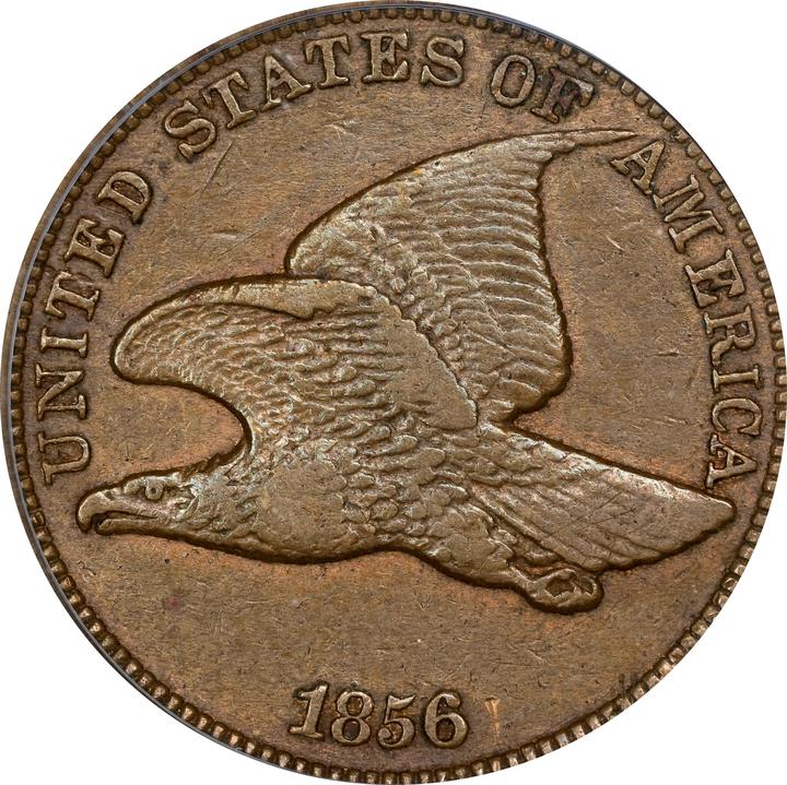 1856 P1c Flying Eagle, Copper-Nickel, J-180 MS thumbnail 6