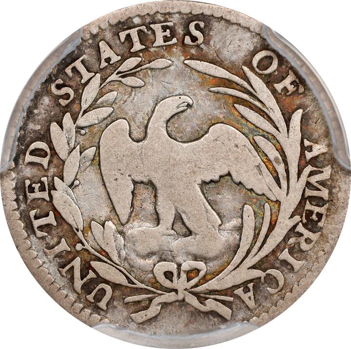 Draped Bust Half Dime H10c Small Eagle, 1796-1797 [Type] VG10 thumbnail 2