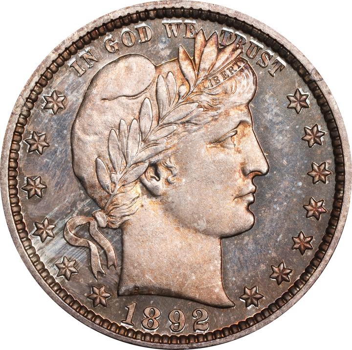 Image for 1892 25c PR65 CAC