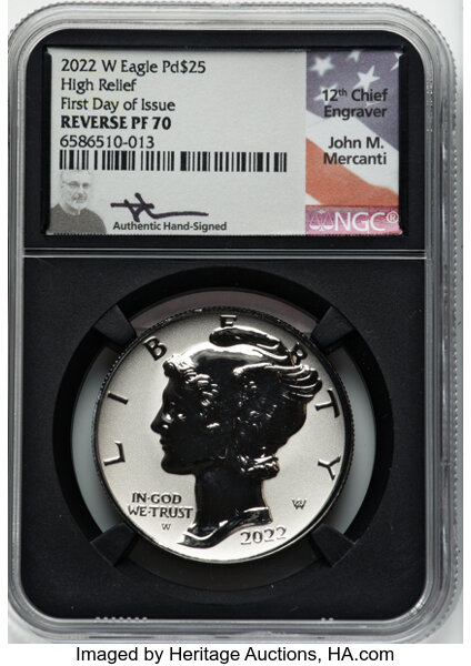 2022-W $25  Palladium Eagle, Reverse Proof PR67 thumbnail 23
