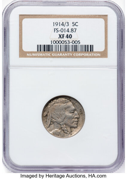1914/(3) 5c Overdate, FS-101 MS