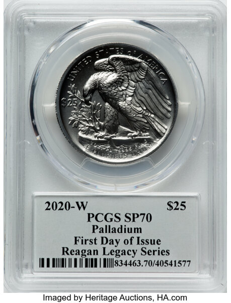 2020-W $25  Palladium Eagle, Burnished MS thumbnail 10