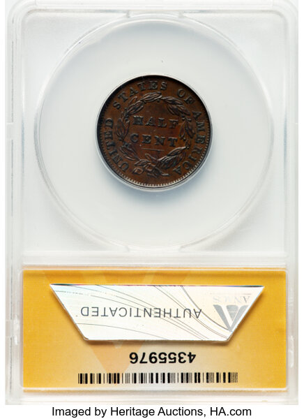 1834 1/2c C-1 MS BN AG3 BN thumbnail 25