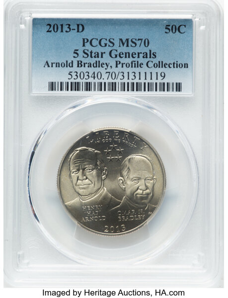 2013-D 50c 5-Star Generals MS thumbnail 2