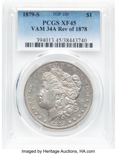 1879-S $1  Reverse of 1878, VAM-34A MS thumbnail 2