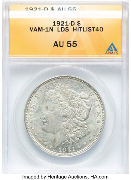 1921 D Unicorn One Dollar VAM 1N MS Values | Greysheet