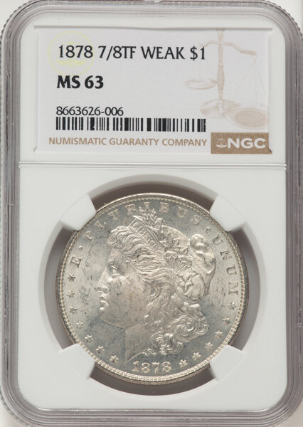 1878 7/8TF $1  Weak, 7/4, Doubled Legs, VAM-33 MS thumbnail 20