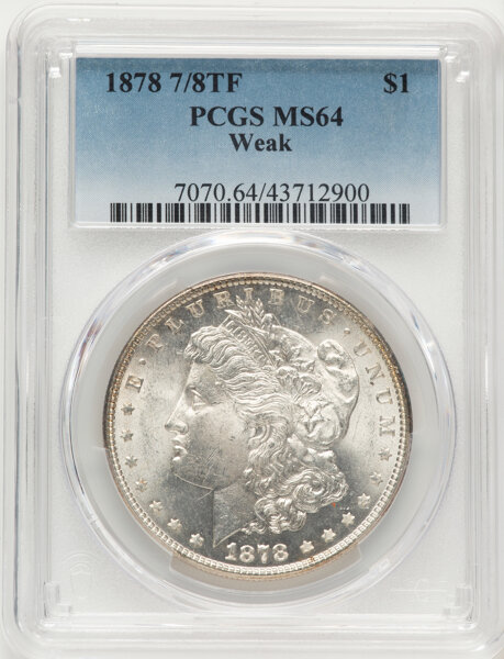 1878 7/8TF $1  Weak, 7/4, Doubled Legs, VAM-33 MS thumbnail 19