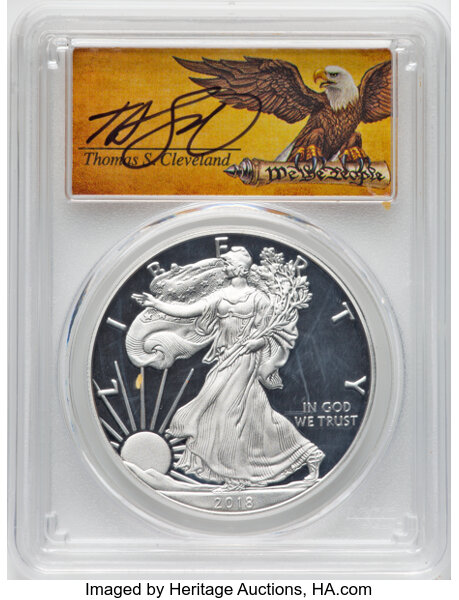 2018-S $1  Silver Eagle PR DCAM PR64 DCAM CAC thumbnail 24