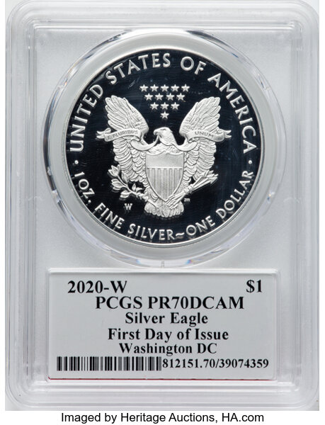 2020-W $1  Silver Eagle PR DCAM PR68 DCAM thumbnail 22