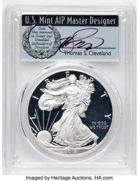2018-S $1  Silver Eagle PR DCAM PR64 DCAM CAC thumbnail 22