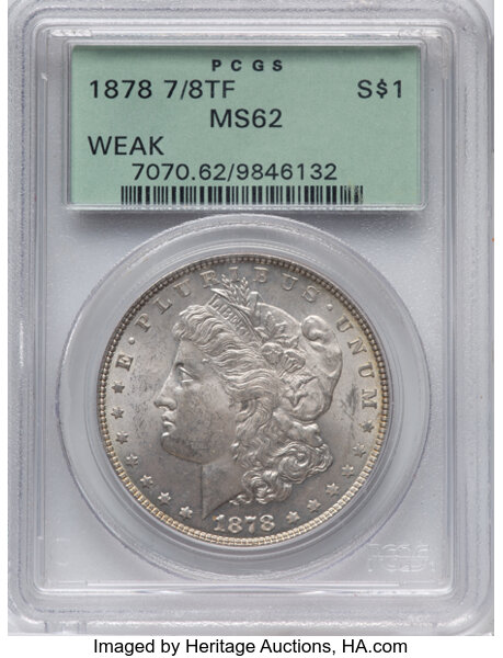 1878 7/8TF $1  Weak, 7/4, Doubled Legs, VAM-33 MS thumbnail 17