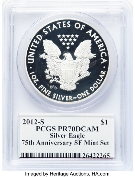 2012-S $1  Silver Eagle PR DCAM PR70 DCAM thumbnail 4