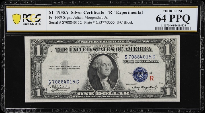 1935A $1  R Experimental (Fr. 1609) thumbnail 19