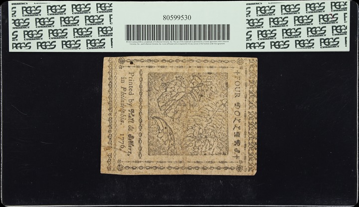 Nov 2, 1776 $4  Continental Congress (Fr. CC49) thumbnail 15