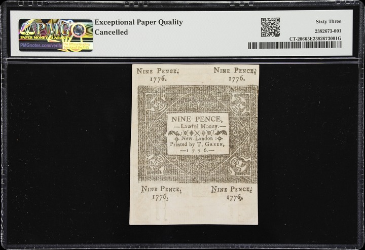 Jun 19, 1776 9d Connecticut (Fr. CT206) thumbnail 5