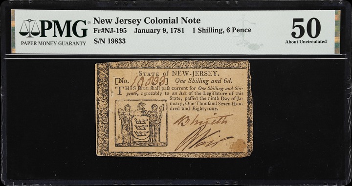 Jan 9, 1781 1s6d New Jersey (Fr. NJ195) thumbnail 2