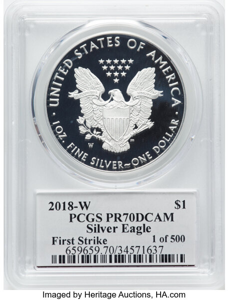 2018 $1  Silver Eagle MS70 thumbnail 24