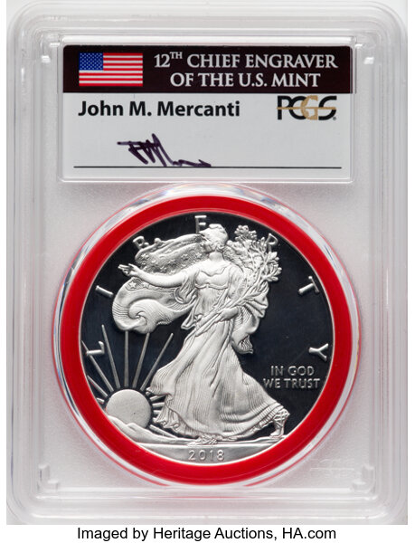 2018-S $1  Silver Eagle PR DCAM OGP thumbnail 20