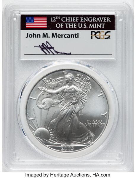 2003 $1  Silver Eagle MS70 CAC thumbnail 5