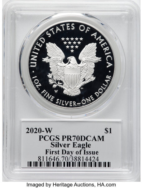 2020-W $1  Silver Eagle PR DCAM PR68 DCAM thumbnail 24