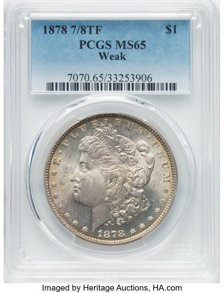 1878 7/8TF $1  Weak, 7/4, Doubled Legs, VAM-33 MS thumbnail 14