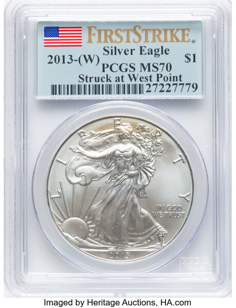 2013-(W) $1  Silver Eagle, Struck at West Point Mint MS66 thumbnail 13