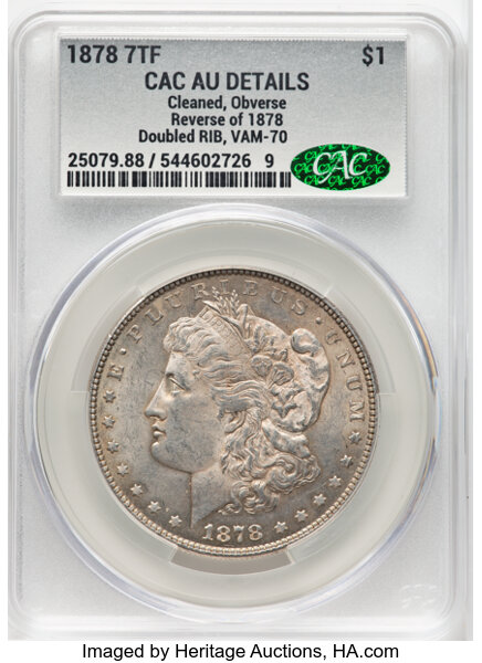 1878 7TF $1  Reverse of 1878, Doubled RIB, VAM-70 MS thumbnail 4