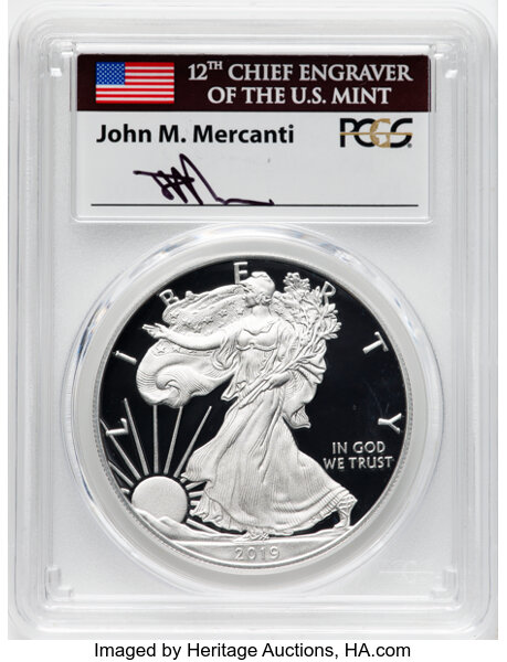 2019-W $1  Silver Eagle PR DCAM PR64 DCAM CAC thumbnail 14