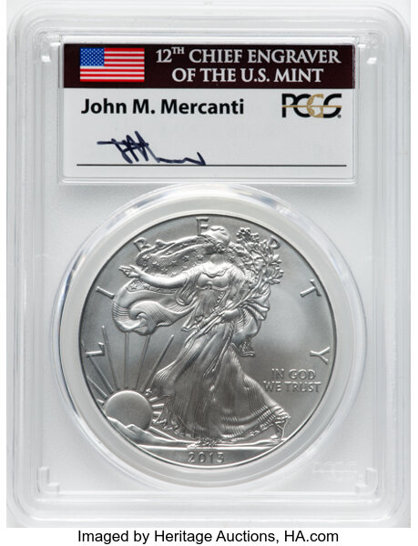 2013-W $1  Silver Eagle, Burnished MS63 thumbnail 13