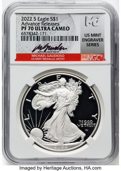 2022-S $1  Silver Eagle PR DCAM PR70 DCAM thumbnail 25