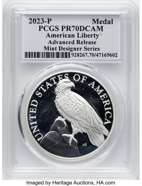 2023-P Medal 1oz Silver, American Liberty, Bristlecone Pine Tree PR DCAM thumbnail 16