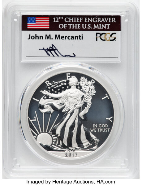 2013-W $1  Silver Eagle, Burnished MS63 thumbnail 15