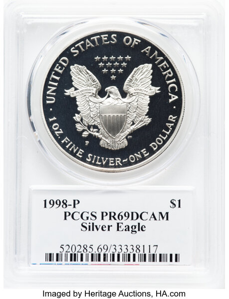 1998-P $1  Silver Eagle PR DCAM PR64 DCAM thumbnail 19