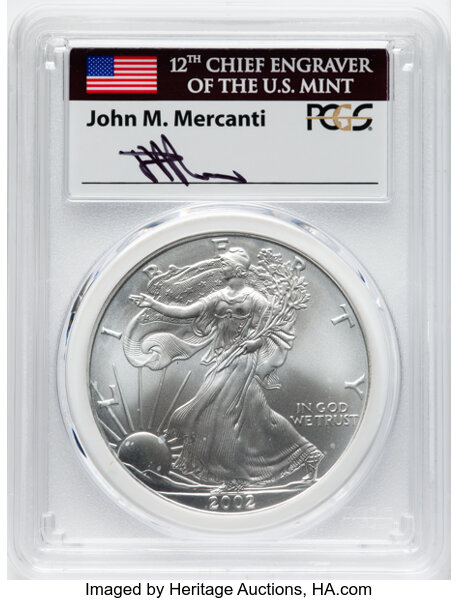 2002 $1  Silver Eagle MS thumbnail 14