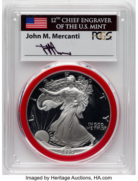 1990-S $1  Silver Eagle PR DCAM thumbnail 13