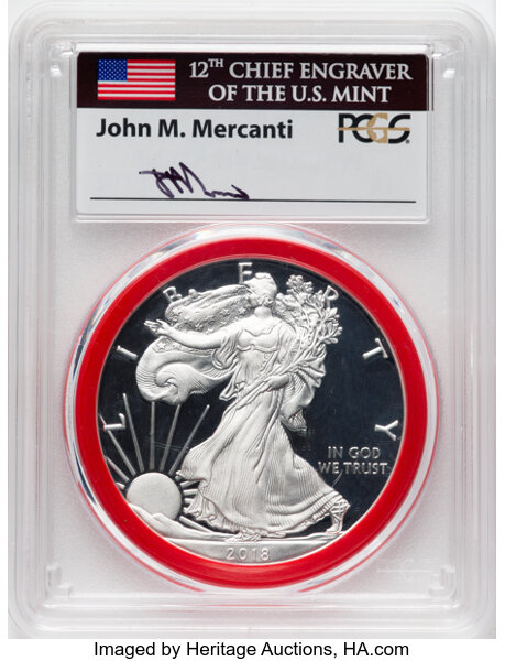 2018-S $1  Silver Eagle PR DCAM OGP thumbnail 22