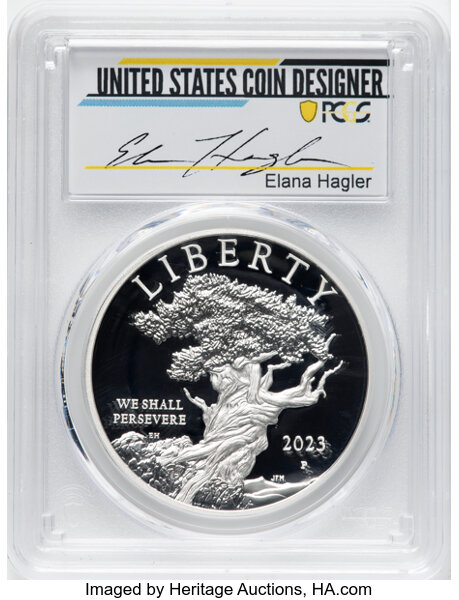 2023-P Medal 1oz Silver, American Liberty, Bristlecone Pine Tree PR DCAM thumbnail 7