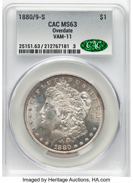 1880/9-S $1  Overdate, VAM-11 MS thumbnail 10