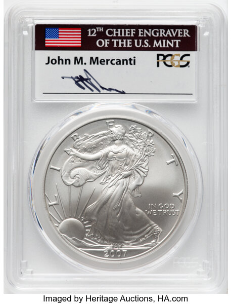 2007-W $1  Silver Eagle, Burnished OGP thumbnail 17