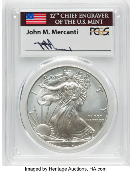 2015-W $1  Silver Eagle, Burnished MS70 thumbnail 25